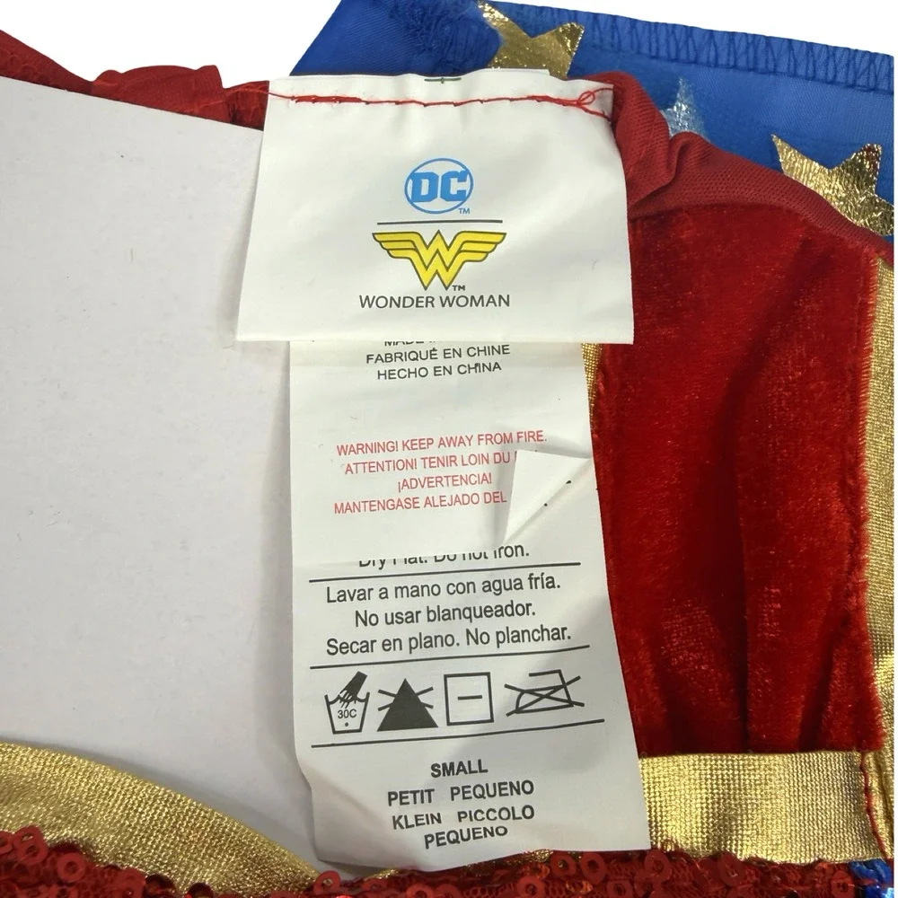 Wonder Woman Girls Adaptive Costume SMALL 6/6X Wheelchair Friendly Rubies NEW
